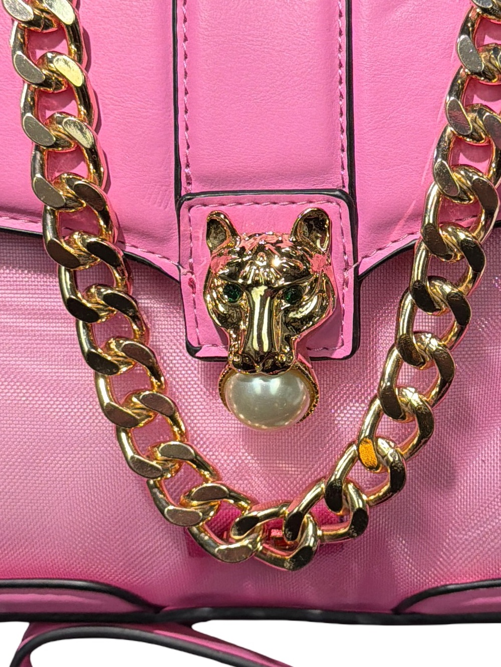 ALDO NWT Stunning Pink Chain-Accent Top Handle Concert See Through Bag ( P261) - Picture 10 of 10